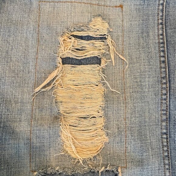 Magnolia Pearl Miners Denim Pants 213 Rare Distressed Mending Patching Destroyed - Picture 5 of 16